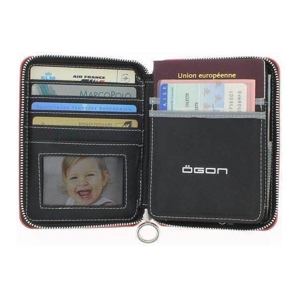 Гаманець на блискавці OGON Quilted Passport, чорний QP_Black QP_Black фото