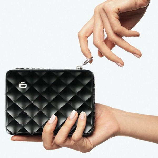 Гаманець на блискавці OGON Quilted Passport, чорний QP_Black QP_Black фото
