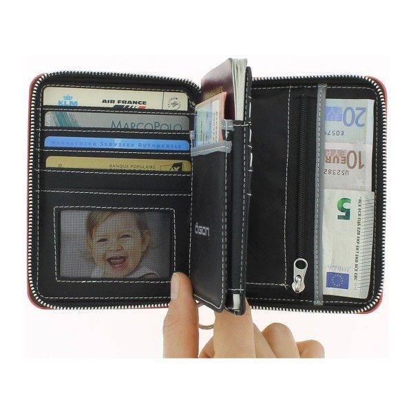 Гаманець на блискавці OGON Quilted Passport, чорний QP_Black QP_Black фото