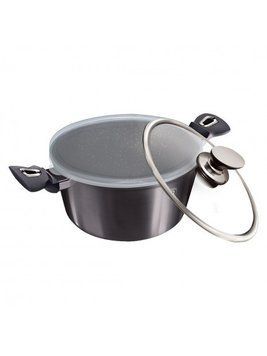Каструля з кришкою 30 см 8 л Berlinger Haus Metallic Line Carbon Pro Edition (BH-6924) BH-6924 фото