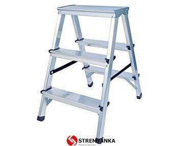 Двухсторонняя алюминиевая стремянка VIRASTAR Step Stool 2x3 ступеней DR125ALDD3 фото