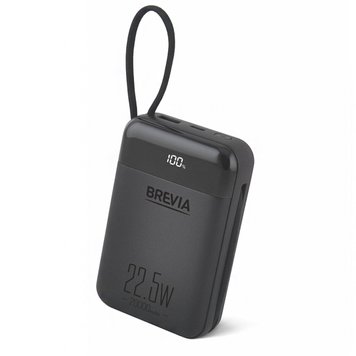 Повербанк (Power Bank) Brevia 20000mAh 22.5W Type-C+Lightning Cable, Li-Pol, LCD 45222L фото