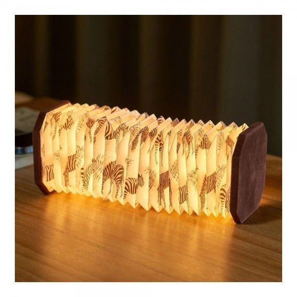 Світильник на акумуляторі Velvet ACCORDION Zebra Gingko (Англія), коричневий (G006ZE) G006ZE фото