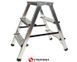 Двостороння алюмінієва драбина VIRASTAR Step Stool 2x3 щаблі DR125ALDD3 фото 2