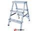 Двостороння алюмінієва драбина VIRASTAR Step Stool 2x3 щаблі DR125ALDD3 фото 1