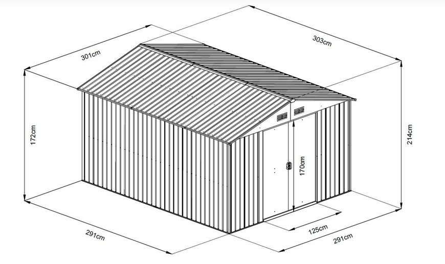 Садовий будинок металевий HECHT 10X10 PLUS HECHT10X10PLUS фото