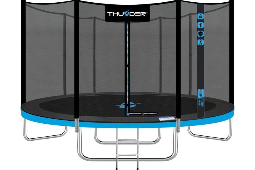 Батут THUNDER OUTSIDE PRO з зовнішньою сіткою 12 футів 366 см чорно-блакитний OUTSIDE-PRO-12FT-BLUE OUTSIDE-PRO-12FT-BLUE фото