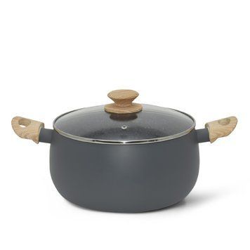 Кастрюля Fissman LANA 24x12 см / 5,6 л со стеклянной крышкой алюминий с антипригарным покрытием (14499) 14499 фото