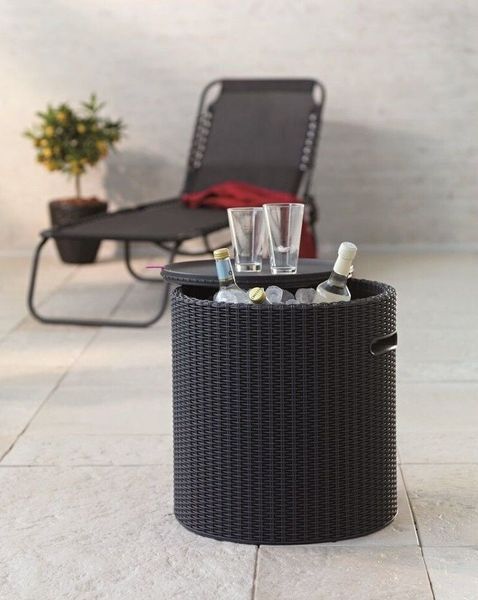 Стіл-бар Keter COOL STOOL, пластик, антрацит 7290106923843 фото