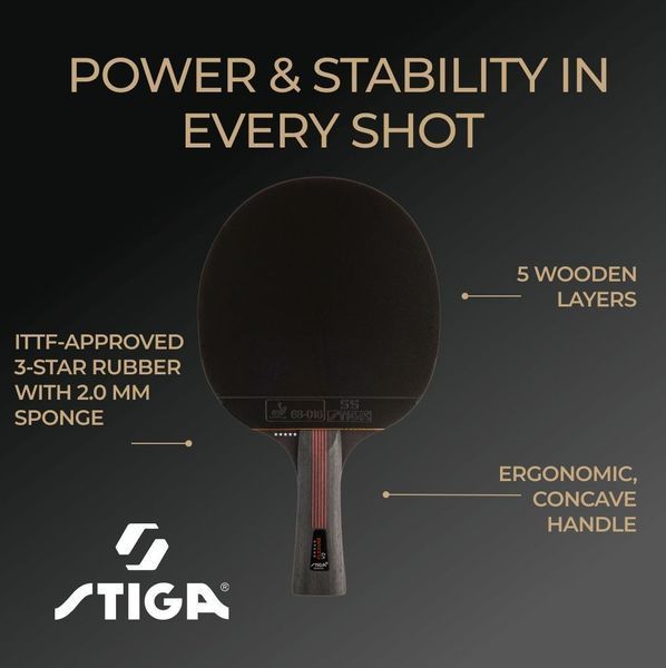 Ракетка для настільного тенісу Stiga Flexure 5 Star ver.2 FL (1215-1205-35) 931707 фото