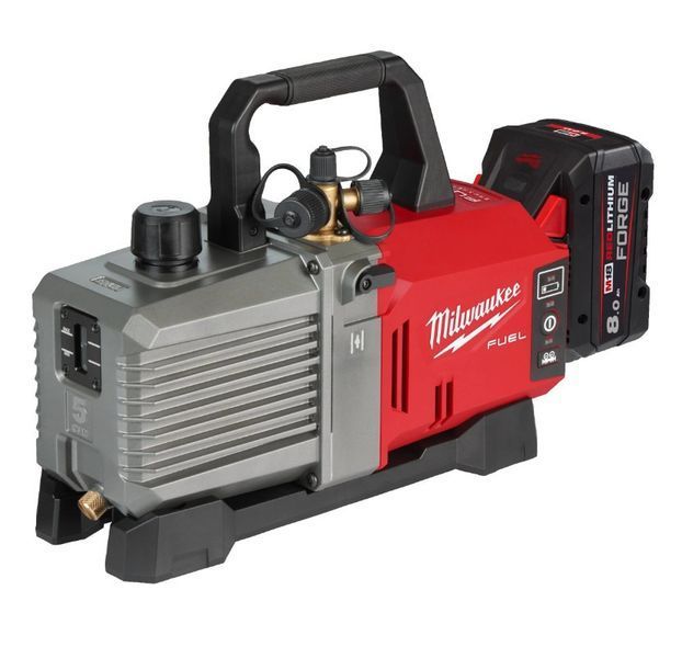 Насос вакуумний акумуляторний MILWAUKEE, M18 FVP5-801 з адаптером (зарядний пристрій M12-18 FC, 1 акумулятор М18 FB8 8Аг) 4933499249 фото