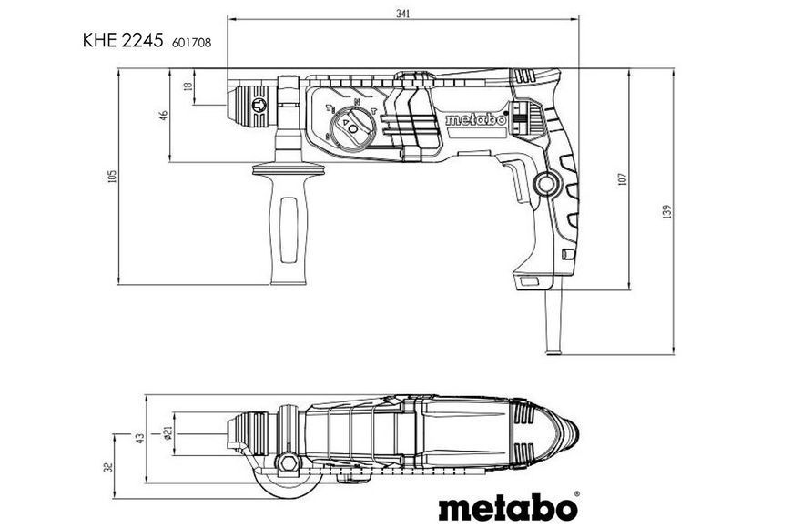 Перфоратор Metabo KHE 2245 601708500 601708500 фото