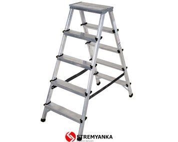 Двухсторонняя алюминиевая стремянка VIRASTAR Step Stool 2x5 ступеней DR125ALDD5 фото