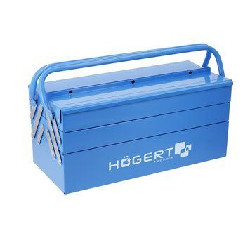 Ящик для інструментів металевий 5 відділень 18" 45 &times; 20,5 &times; 20 cм HOEGERT 5 (HT7G077), кількість комірок: 5 5902801234217 фото