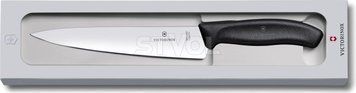 Ніж кухонний обробний Victorinox SwissClassic 19 cм, чорний в подарунковій упаковці 6.8003.19G фото