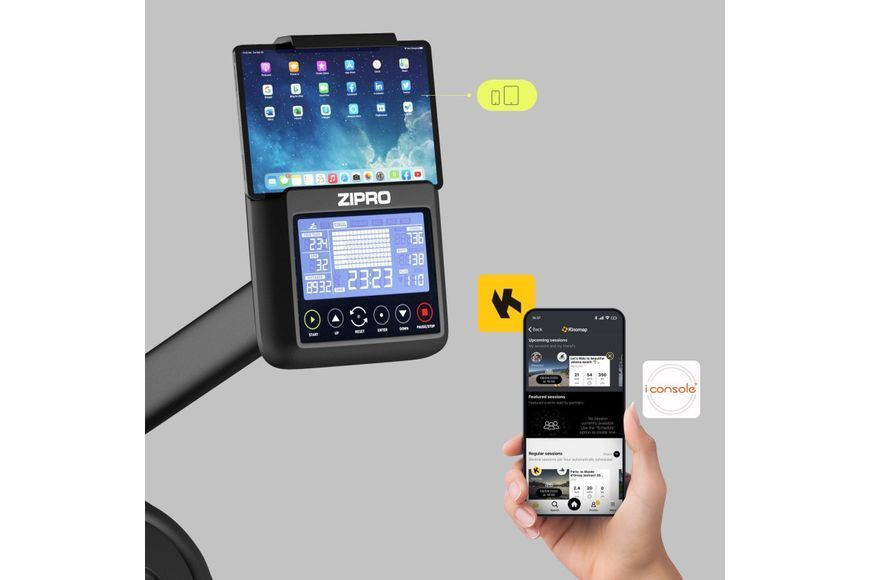 Веслувальний тренажер Zipro Power 10 чорний 5902659847126 5902659847126 фото