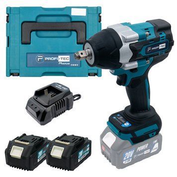 Акумуляторний гайковерт PROFI-TEC DTW800BL POWERLine (2&times;PT2040EP (4.0 Аг), зарядний пристрій) 7042 007042P фото