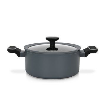 Кастрюля Fissman LAURA 24x11 см / 4,65 л со стеклянной крышкой алюминий с антипригарным покрытием (14477) 14477 фото