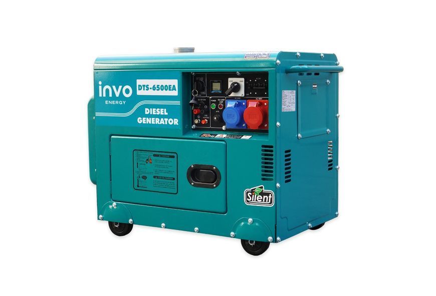 Дизельний генератор INVO DТS-6500EA у кожусі, 6/6,5кВт, 230/380В DD0005495 фото