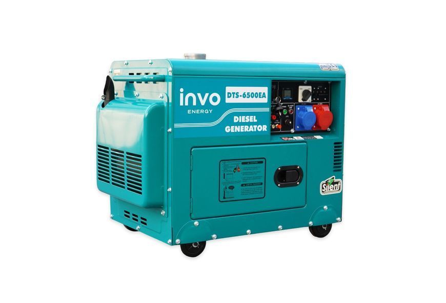 Дизельний генератор INVO DТS-6500EA у кожусі, 6/6,5кВт, 230/380В DD0005495 фото