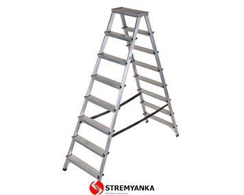 Двухсторонняя алюминиевая стремянка VIRASTAR Step Stool 2x8 ступеней DR125ALDD8 фото