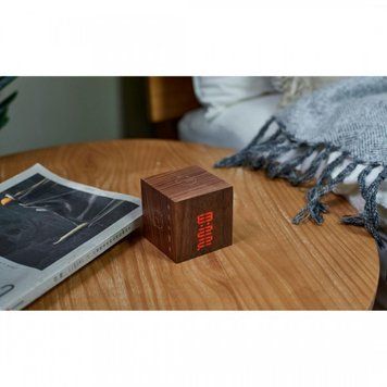 Будильник на акумуляторі Cube Gingko (Англія), дерево горіх (G028WT) G028WT фото