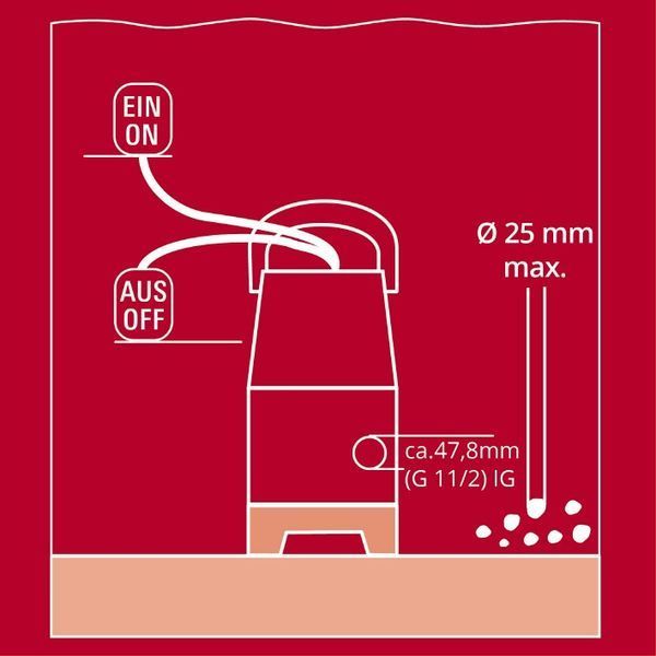 Насос для брудної води Einhell GC-DP 3325 (4181530) 4181530 фото