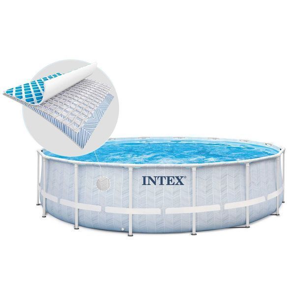 Басейн каркасний 17в1 INTEX 26746 488 х 122 см біло-синій DM-26746-17W1 фото