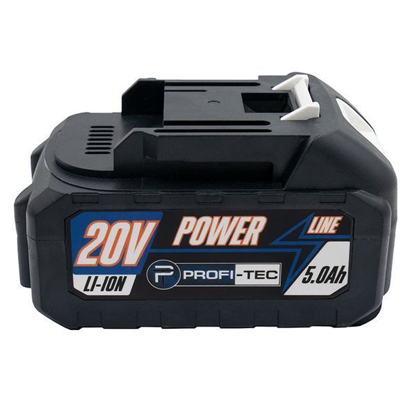 Аккумуляторная батарея PROFI-TEC PT2050DG POWERLine (20 В / 5.0 Ач, высокотоковая, с индикатором) 006615P фото