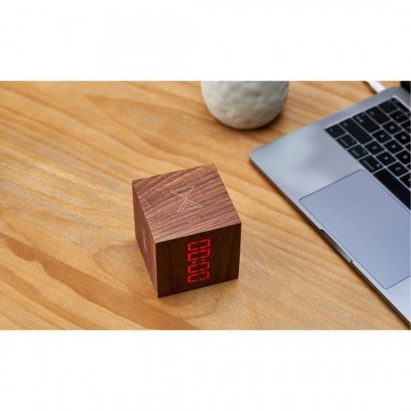 Будильник на акумуляторі Cube Gingko (Англія), дерево горіх (G028WT) G028WT фото