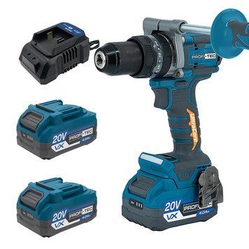 Акумуляторний дриль-шуруповерт PROFI-TEC PPCD16020 UltraCore (2&times;PT2040VX (4.0 Аг), зарядний пристрій) 007179P фото