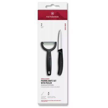 Набір для чистки овочів з двох предметів Victorinox Swiss Classic Paring Set ніж, овочечистка 6.7113.22 6.7113.22 фото