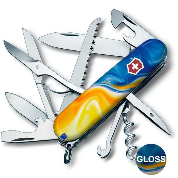 Складной нож Victorinox HUNTSMAN UKRAINE Желто-синие краски 1.3713.7.T3250pw 1.3713.7_T3250pw фото