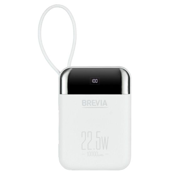 Повербанк (Power Bank) Brevia 10000mAh 22.5W Type-C+Lightning Cable, Li-Pol, LCD 45122L фото