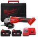 Шліфмашина кутова акумуляторна безщіткова MILWAUKEE, M18 BLSAG125X-402X, 800Вт, діаметр 125мм (зарядний.пристрій М12-18 С, 2 аку 4933492644 фото 1