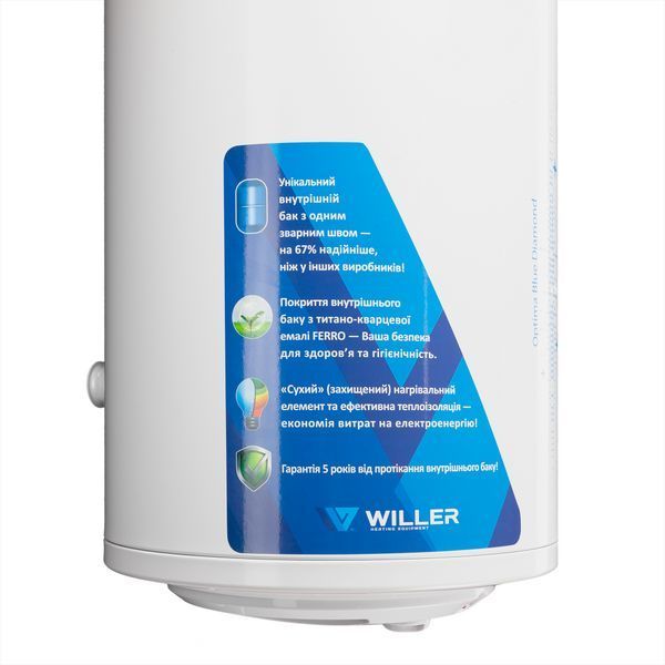 Водонагрівач WILLER EV100DR optima EV100DR optima фото