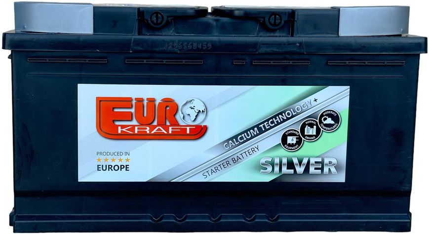 Аккумулятор EUROCRAFT SILVER 100A ⁇ ГОД, R+, 900 А СТ-00146010 фото