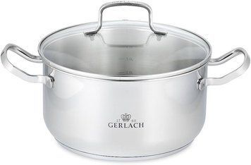 Каструля з кришкою 24 см 4,5 л Gerlach Simple (5901035499805) 5901035499805 фото