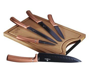 Набір ножів з обробною дошкою Berlinger Haus Metallic Line Rose Gold Edition (BH-2575) BH-2575 фото