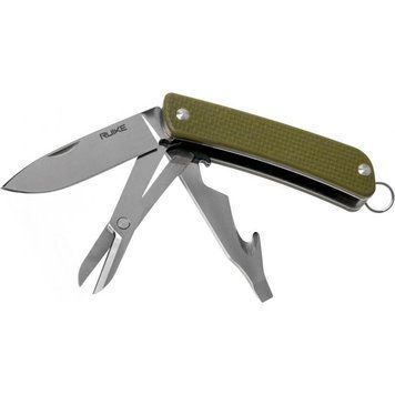 Багатофункціональний ніж Ruike Criterion S31, (5.3 см) 12C27 / G10 зелений, 6 інстр. S31-G фото