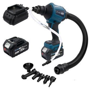 Аккумуляторная воздуходувка PROFI-TEC AS001BL POWERLine (2&times;PT2040 (4.0 Ач), зарядное устройство) 005337P фото