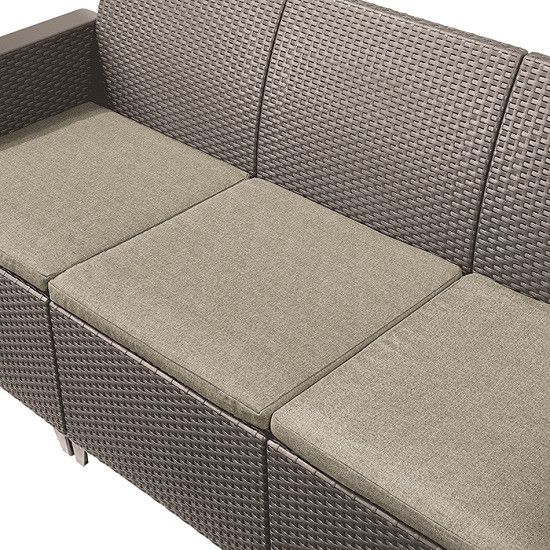 Комплект садових меблів Keter Emma 3 seater set, стіл-скриня, бежевий 8711245155944 фото