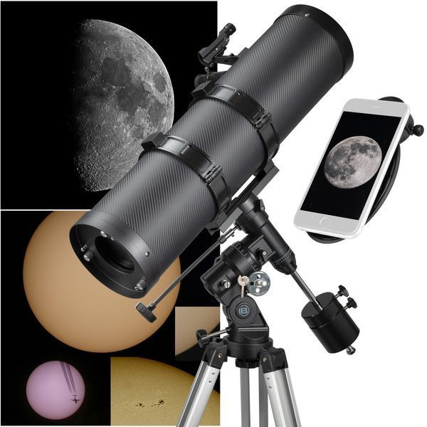 Телескоп Bresser Pollux 150/1400 EQ3 Carbon з сонячним фільтром і адаптером для смартфона (4690900) 922305 фото
