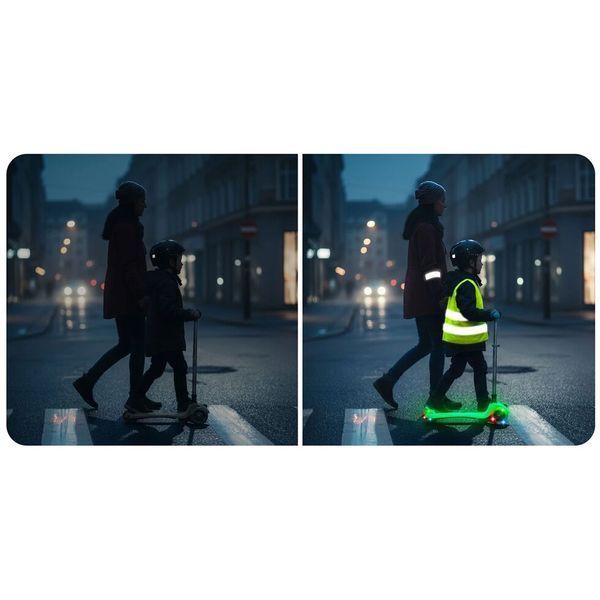 Дитячий самокат триколісний Ricokids Glow бірюзовий 765700 фото