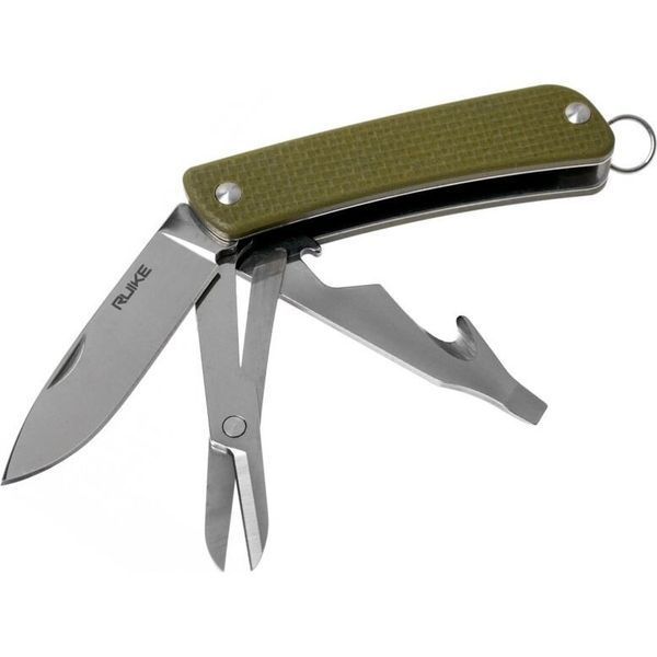 Багатофункціональний ніж Ruike Criterion S31, (5.3 см) 12C27 / G10 зелений, 6 інстр. S31-G фото