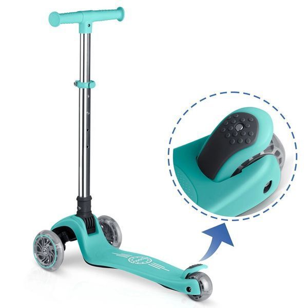 Дитячий самокат триколісний Ricokids Glow бірюзовий 765700 фото