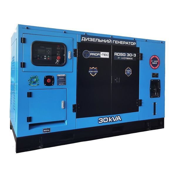 Генератор дизельний PROFI-TEC RDSG30-3 Power MAX (30 кВА/24 кВт, двигун RICARDO, Great Britain) 005032P фото