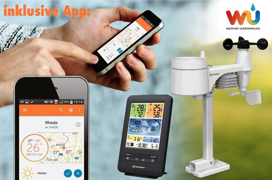 Метеостанція Bresser Weather Center 5-in-1 V WIFI Professional colour (7002585) 930104 фото