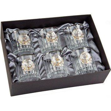 Хрустальные бокалы для виски подарочные 6 шт Охота Boss Crystal 310 мл B6MYS2PG B6MYS2PG фото