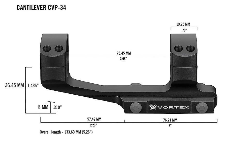 Кріплення Vortex Pro 34mm Cantilever mount (CVP-34) 930350 фото